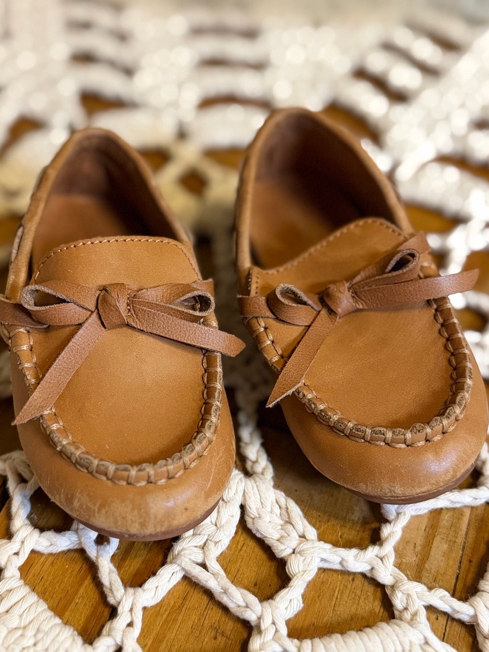 McCoy’s Boys Loafers Little Kid 6 Caramel Brown Moccasin Dress Shoes